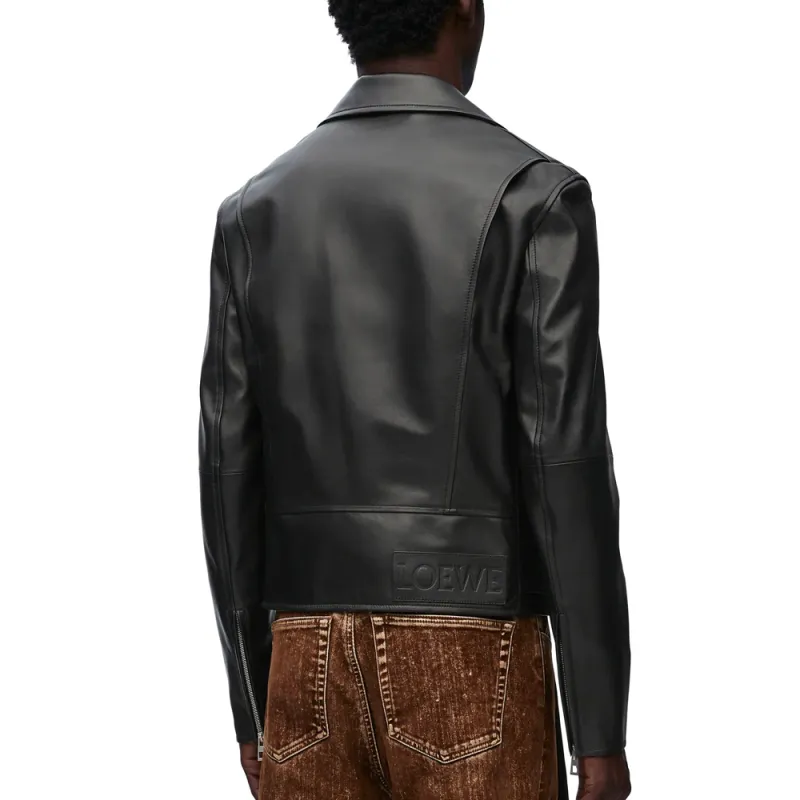 LOEWE FW23 Leather Jacket Men's Black-3