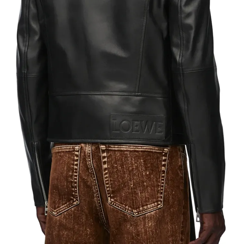 LOEWE FW23 Leather Jacket Men's Black-6
