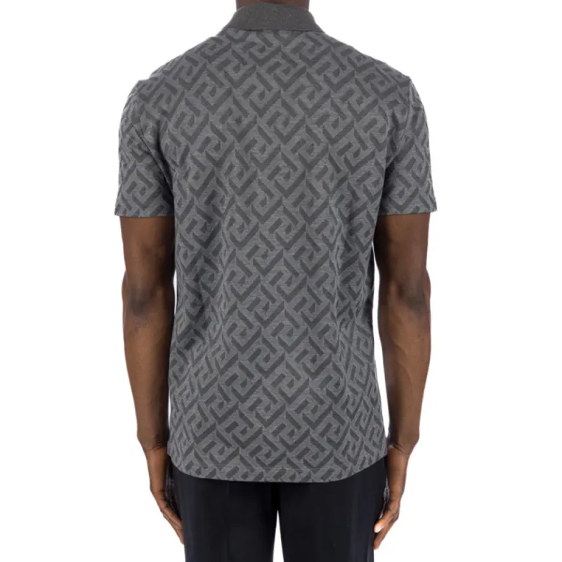 VERSACE SS23 Polo Shirt Men's Gray-4