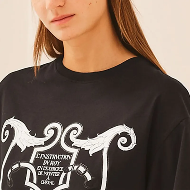 HERMES T Shirts Women's Black-3