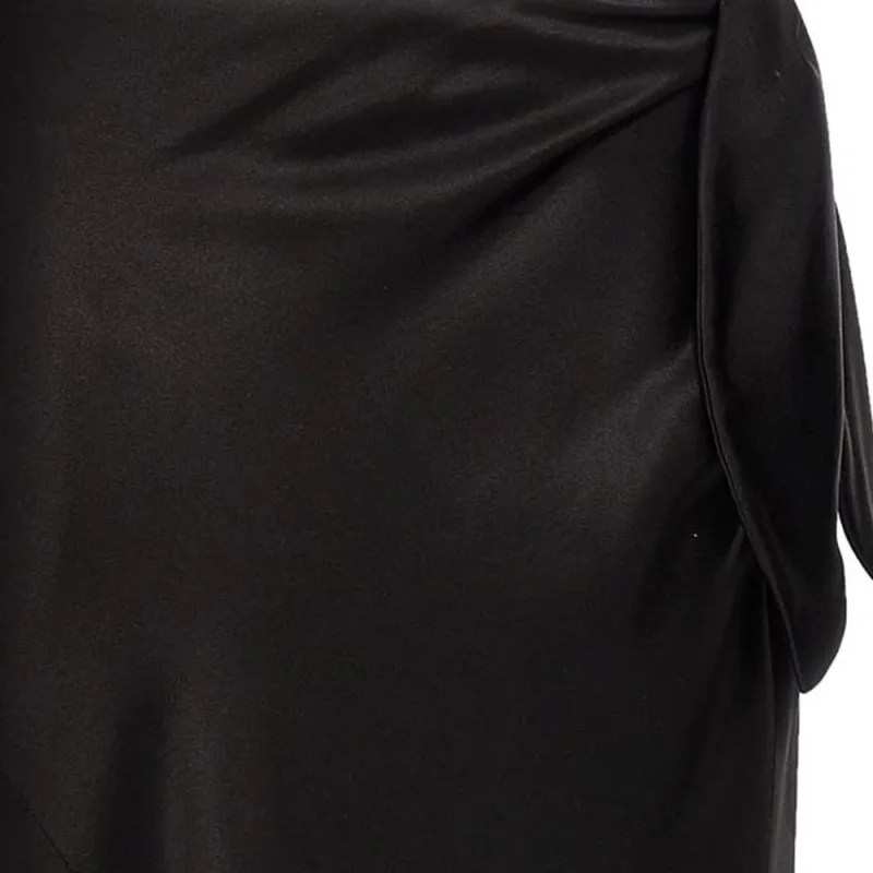 SAINT LAURENT Low Waist Cut Out Long Skirt-3