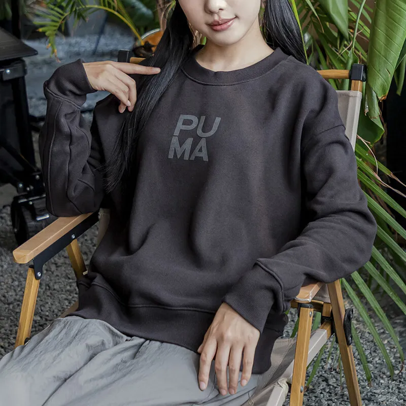 PUMA Infused Crew Sweatshirts Women's Black-3