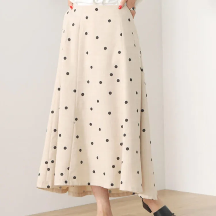 Beams Casual Long Skirts Women's Khaki-6