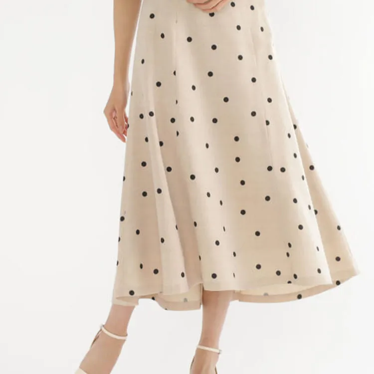Beams Casual Long Skirts Women's Khaki-4