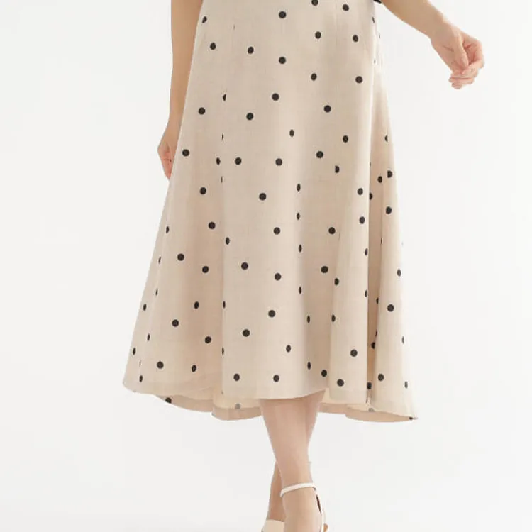 Beams Casual Long Skirts Women's Khaki-5