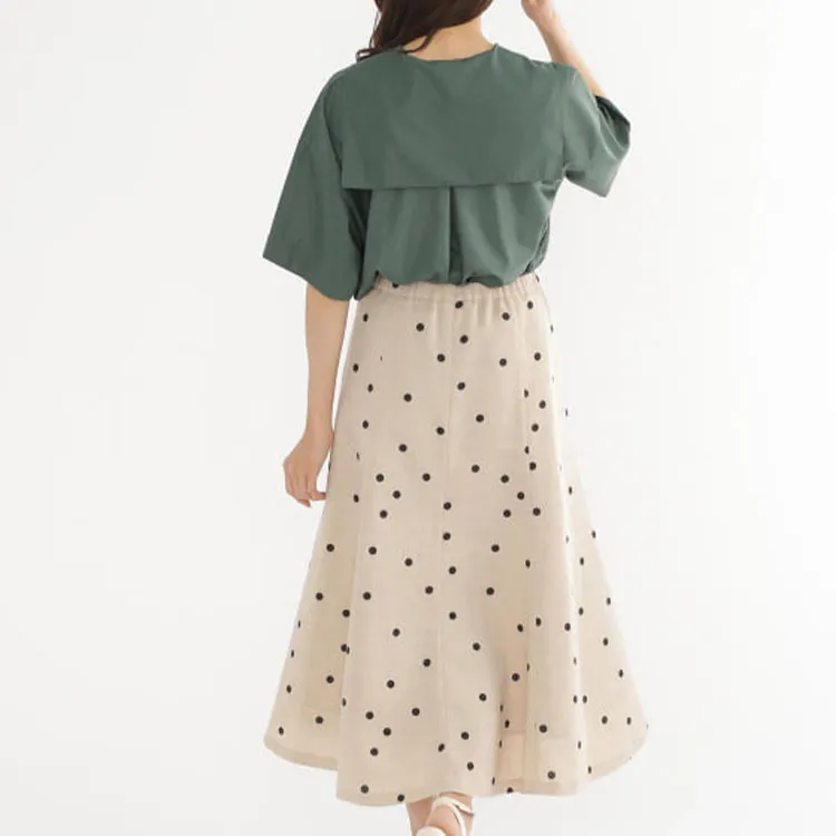 Beams Casual Long Skirts Women's Khaki-2