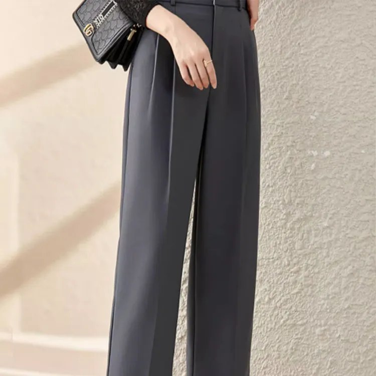 OUNIXUE Casual Pants Women's Gray-4