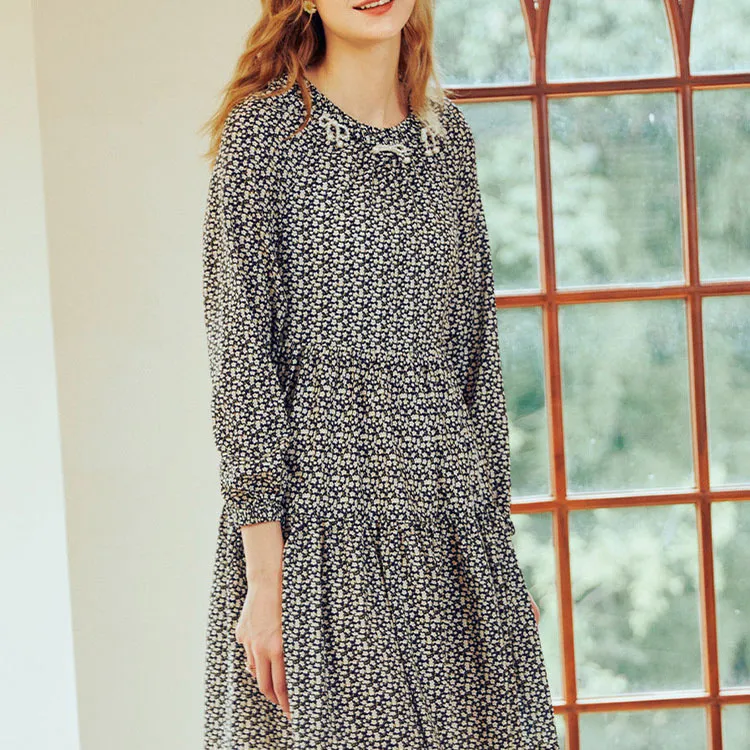 Lagogo Long-Sleeved Dresses Women's Mixed Color-2