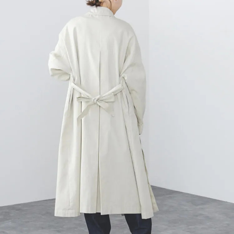 Beams Trench Coats Women's Light Beige-2