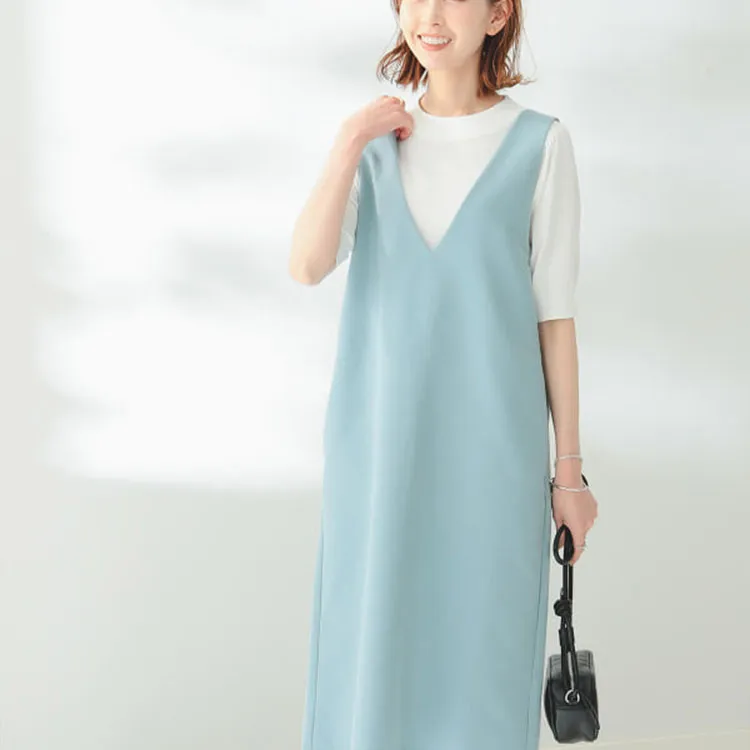 Beams Sleeveless Dresses Women's Light Blue-2