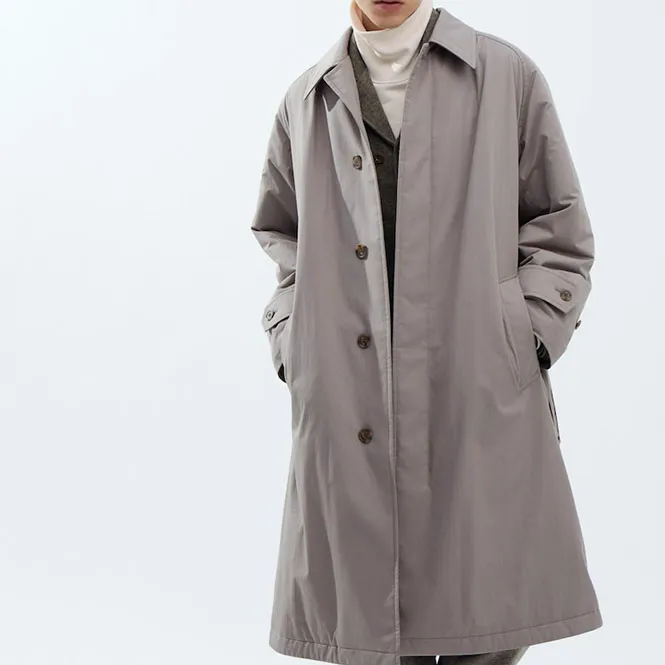 UNIQLO FW23 U Series Trench Coat Unisex Sky Gray-6