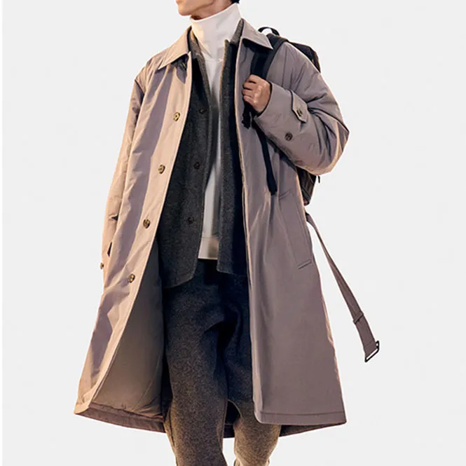 UNIQLO FW23 U Series Trench Coat Unisex Sky Gray-4