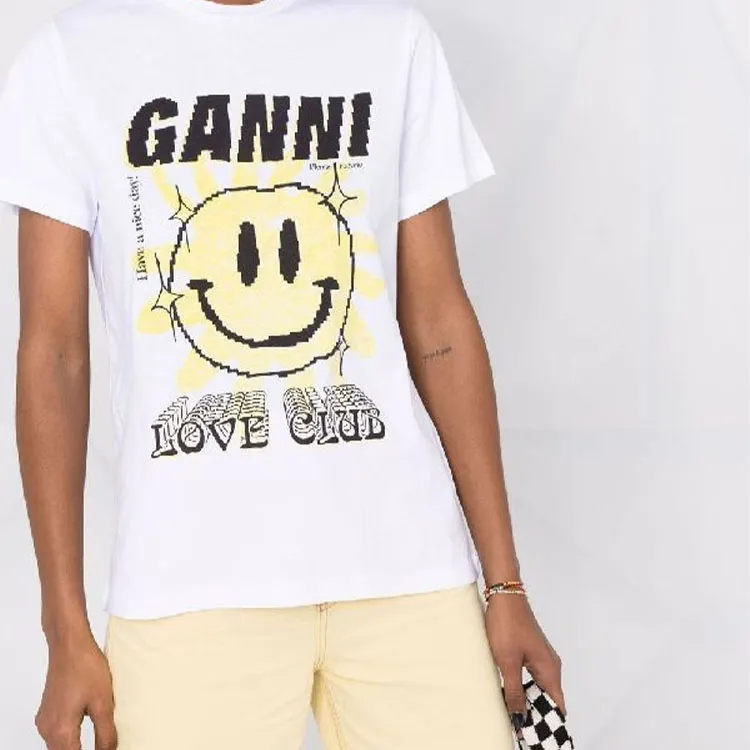 GANNI T Shirts Women's White-5