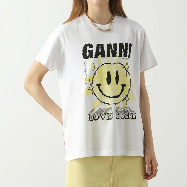 GANNI T Shirts Women's White-7