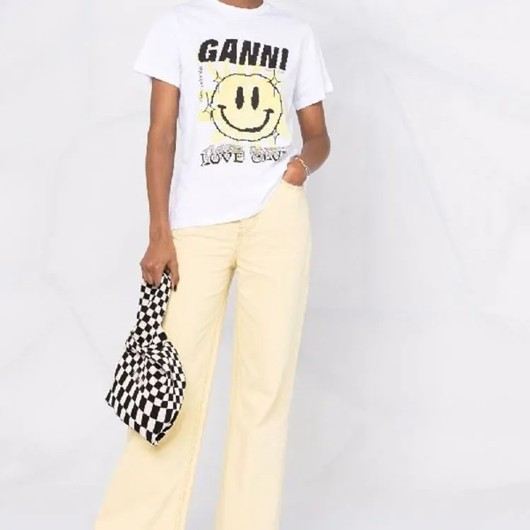 GANNI T Shirts Women's White-8