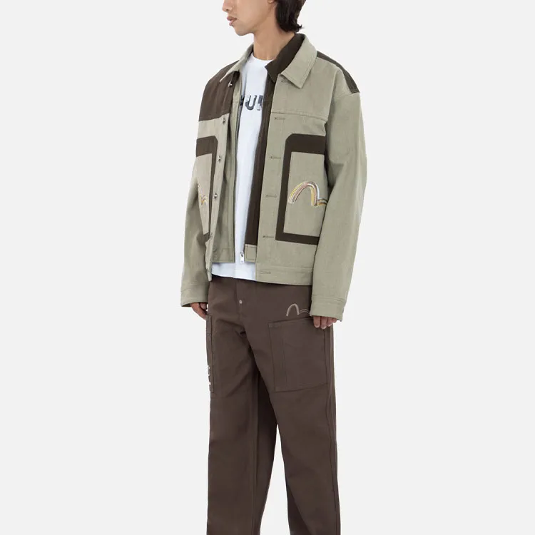 EVISU Jackets Men Color Blocking-5
