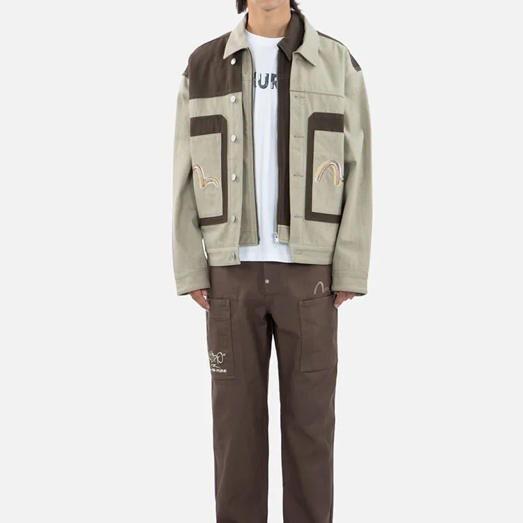 EVISU Jackets Men Color Blocking-3