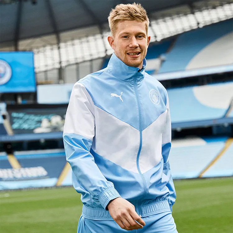 PUMA Manchester City Football Club Jackets Unisex Blue-2