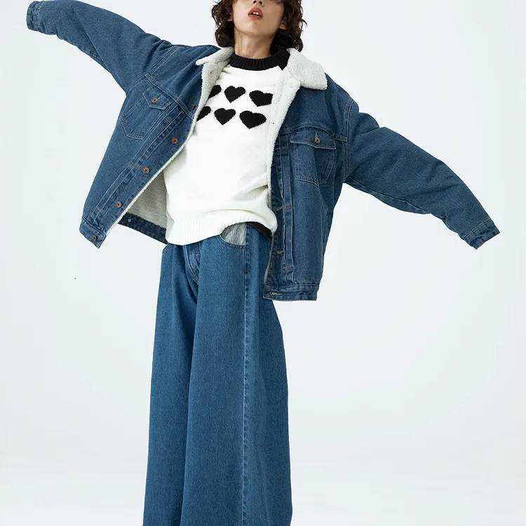 UNRETRO Denim Jackets Women's Blue-2