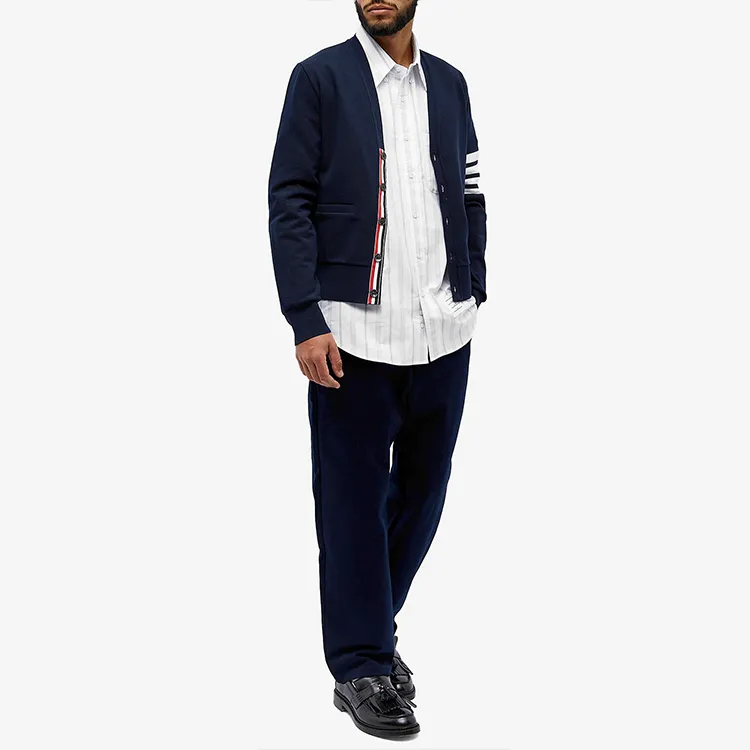 THOM BROWNE 4 Bar Striped Buttoned Shirt-3