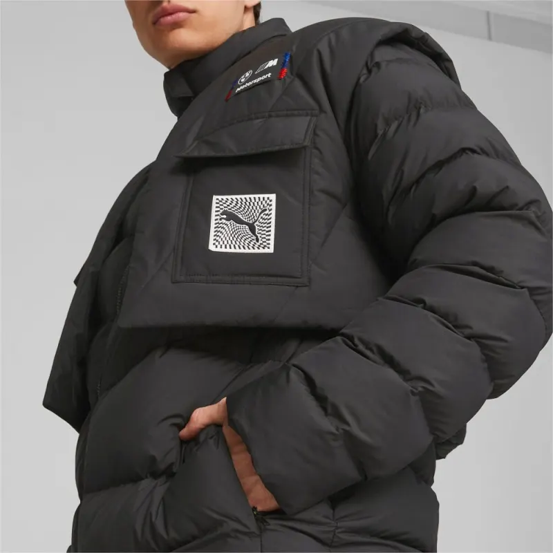 PUMA BMW M Motorsport Puffer Jackets Unisex Black-6