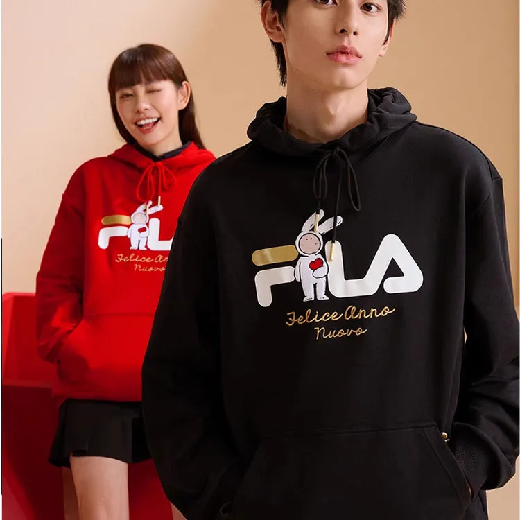 FILA CNY X Buer Rabbit Sweatshirt Unisex Jet Black-3