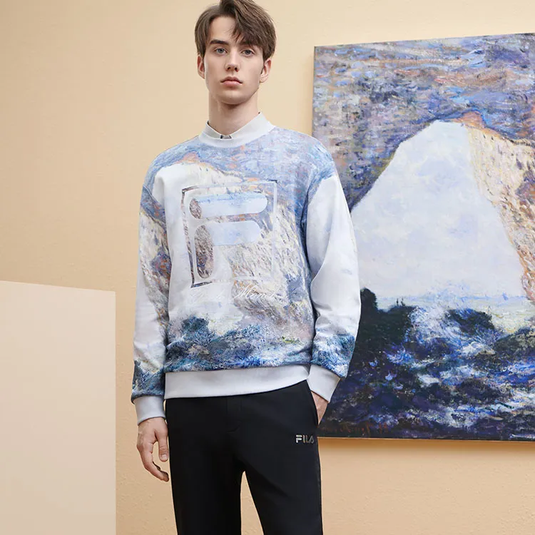 FILA X THE MET Co branded Series Sweatshirt Men's All Over Print-2
