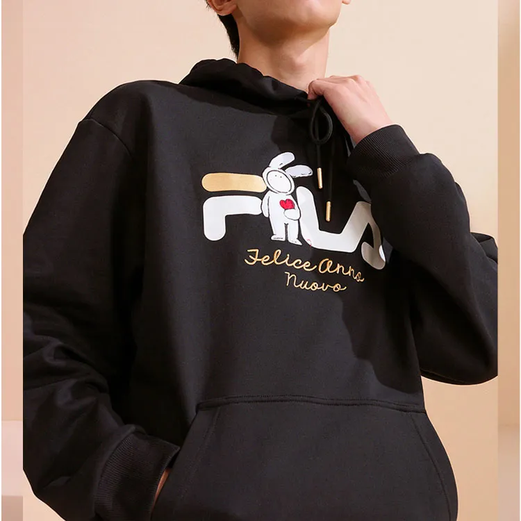 FILA CNY X Buer Rabbit Sweatshirt Unisex Jet Black-4