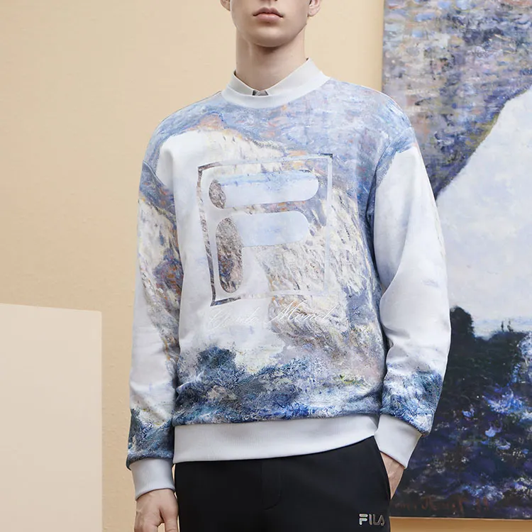 FILA X THE MET Co branded Series Sweatshirt Men's All Over Print-5