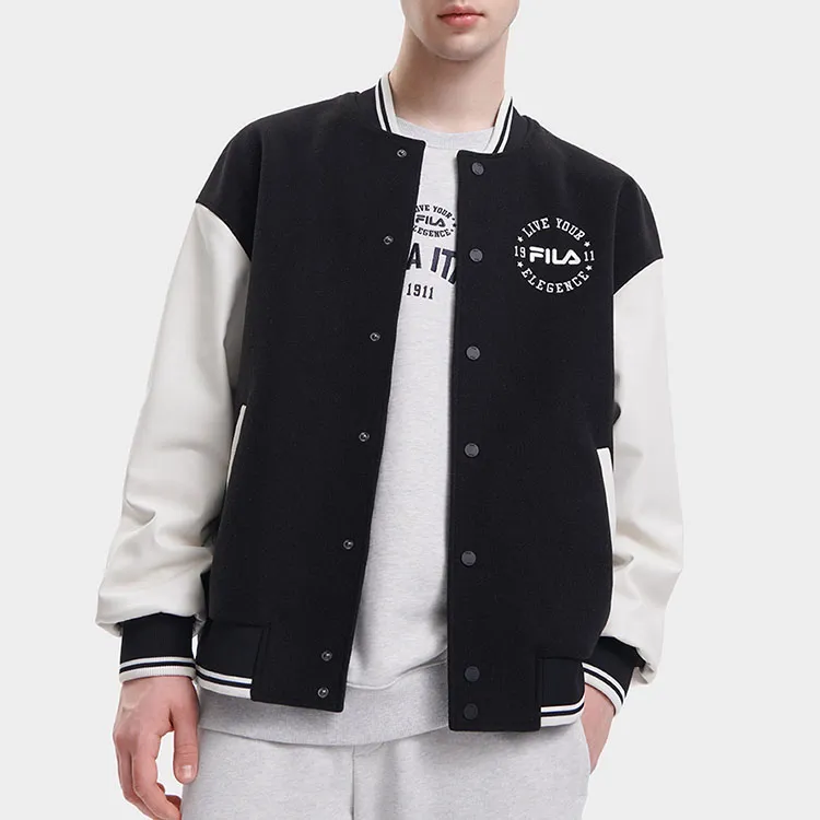 FILA Baseball Jacket Unisex Water Ivory-2