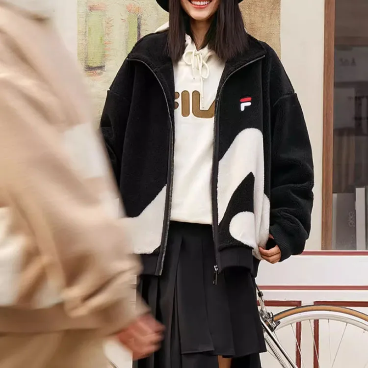 FILA Velvet Jackets Unisex Black-4