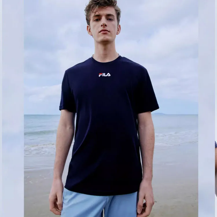 FILA T Shirts Men Navy Blue-2