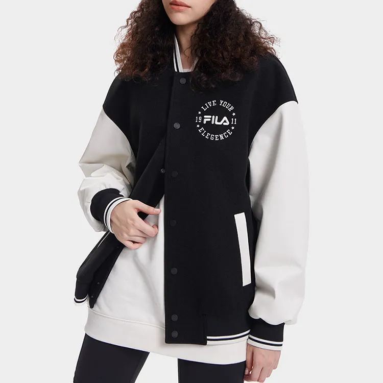 FILA Baseball Jacket Unisex Water Ivory-4