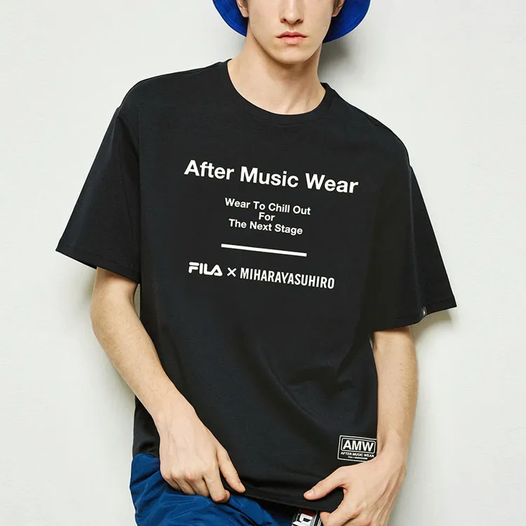FILA MIHARA YASUHIRO Collaboration Collection T Shirt Men's Jet Black-5