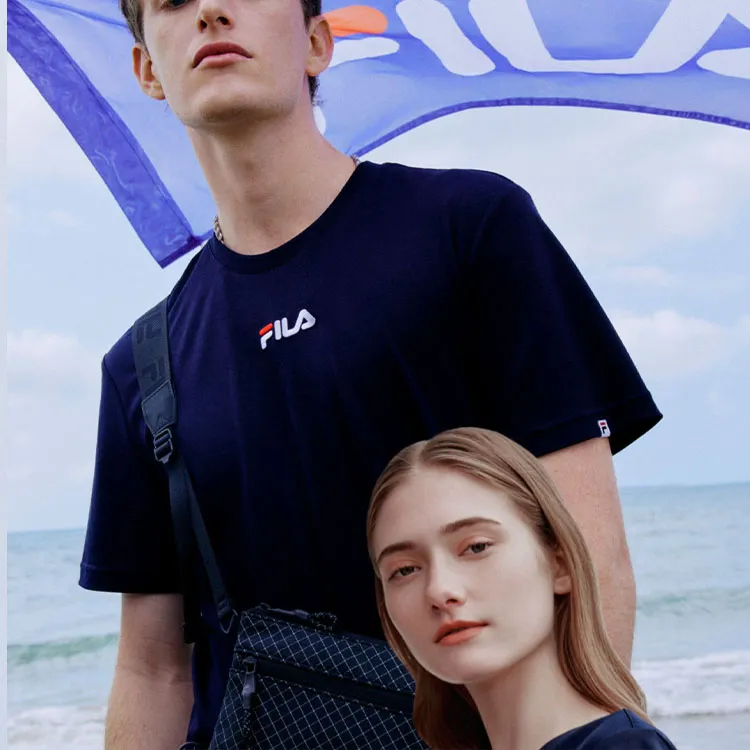 FILA T Shirts Men Navy Blue-4