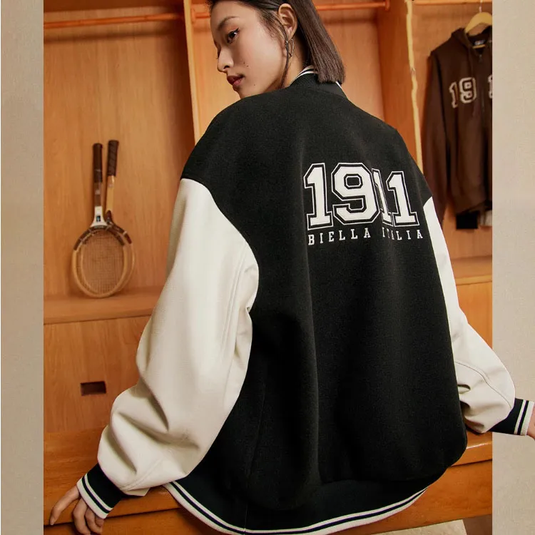 FILA Baseball Jacket Unisex Water Ivory-3
