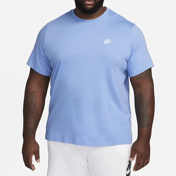 Nike T Shirts Men Lake Blue-5