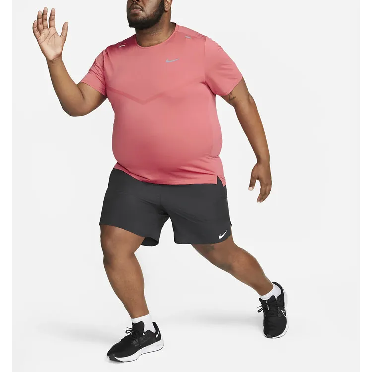 Nike T Shirts Men Peach Pink-3