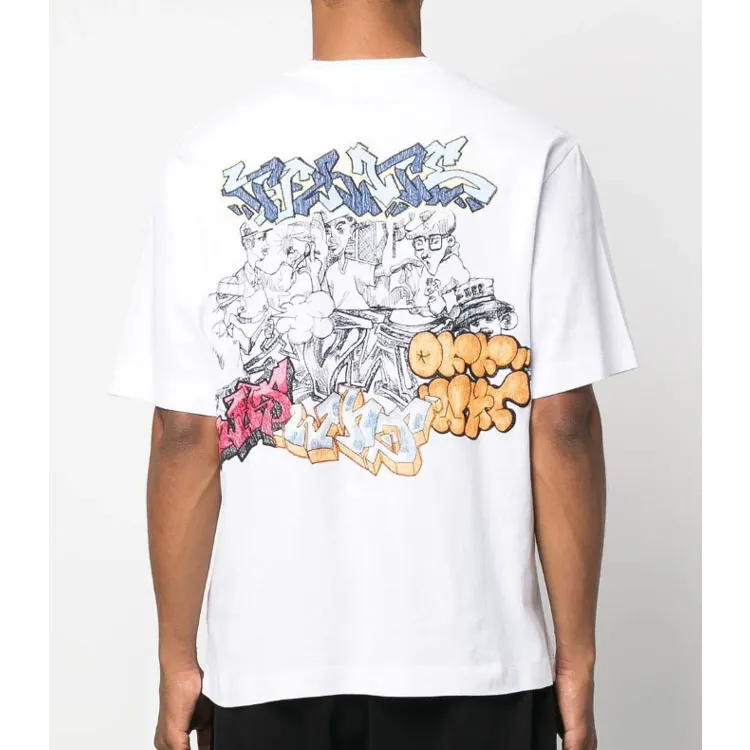 OFF WHITE Graff Wht Pupp Over Ska S/S Tee-4