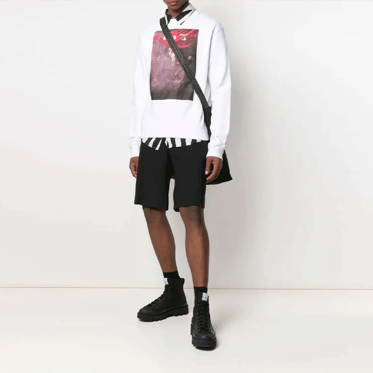 OFF WHITE Sprayed Caravagg Slim Crewneck-2