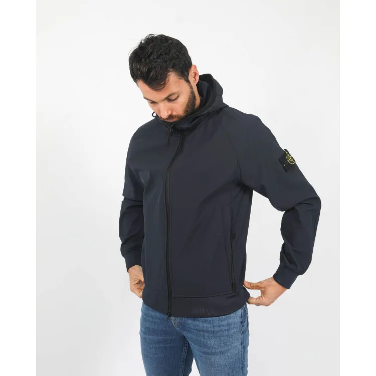 STONE ISLAND Logo Patch Zip Up Hooded Jacket-4