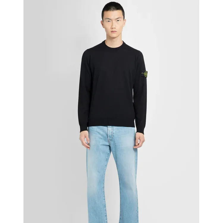 STONE ISLAND Logo Patch Crewneck Jumper-4
