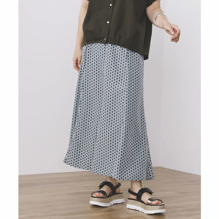 Beams Casual Long Skirts Women's Gray Black-4