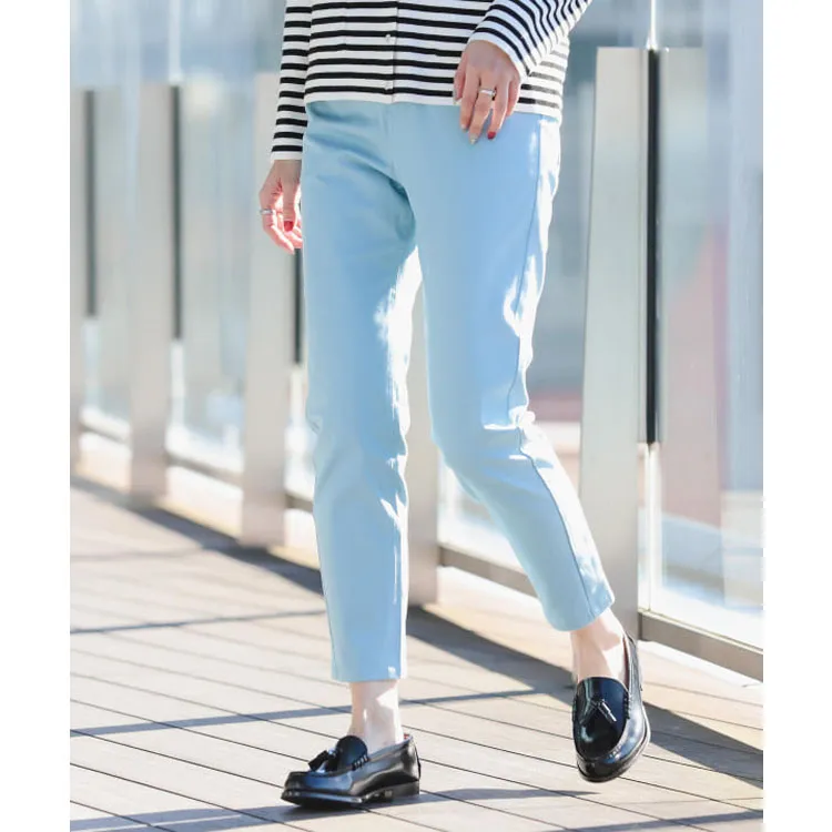 Beams Casual Pants Women's Saxophone Blue-3