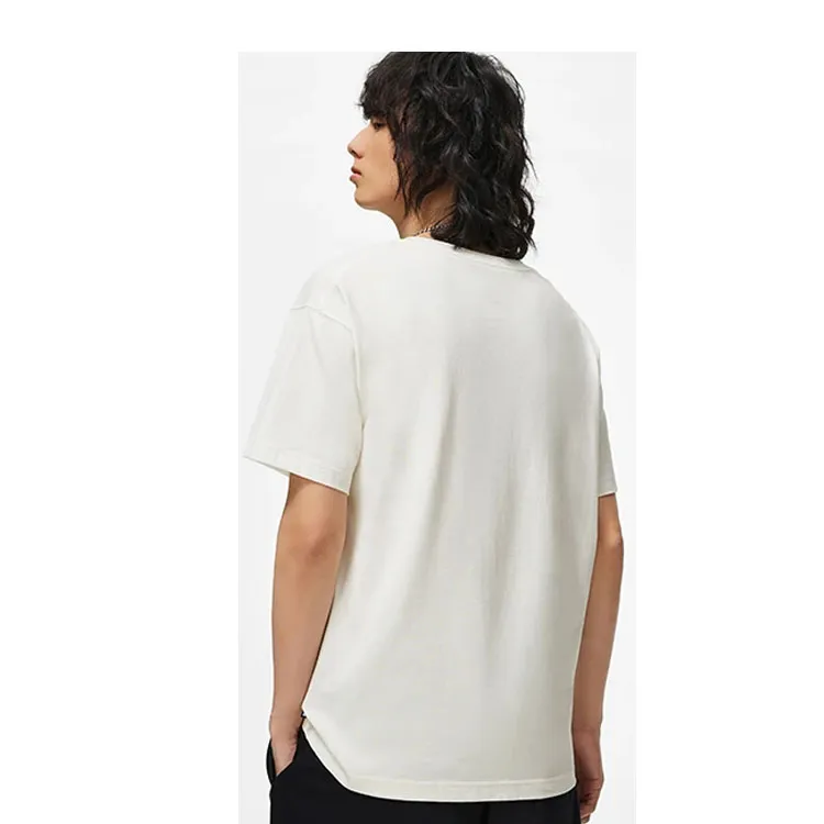LiNing Badfive Drop Shoulder Sleeve T Shirt Men's Ivory-4