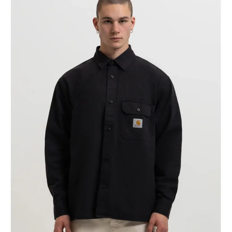 Fred Perry woven cord sweatshirt in navy