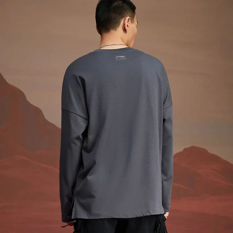 LiNing CF T Shirt Unisex Surface Gray-3