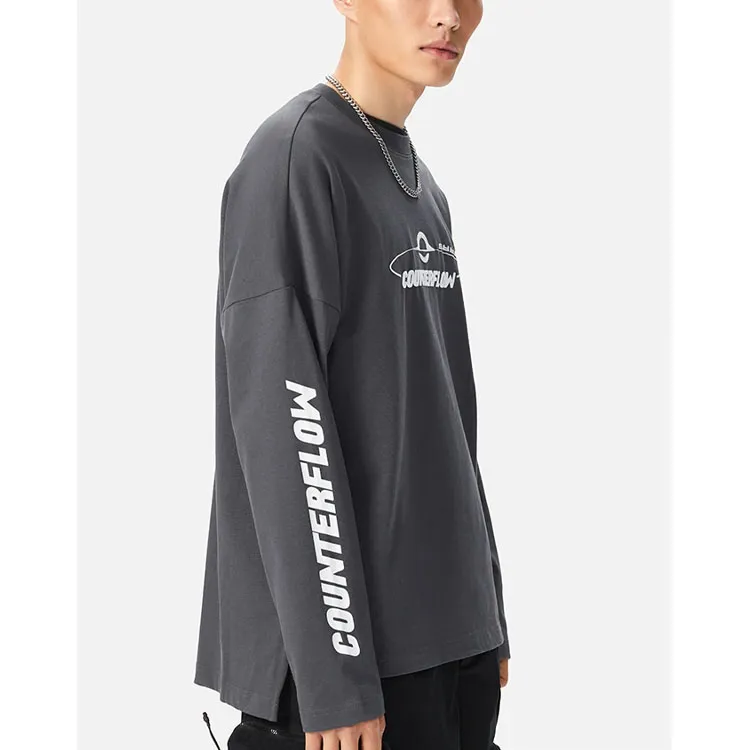 LiNing CF T Shirt Unisex Surface Gray-2