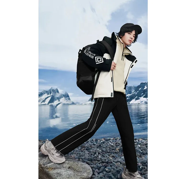 LiNing Hot Pot Down Collection Fitness Collection Down Jacket Unisex Vanilla White/Black-3