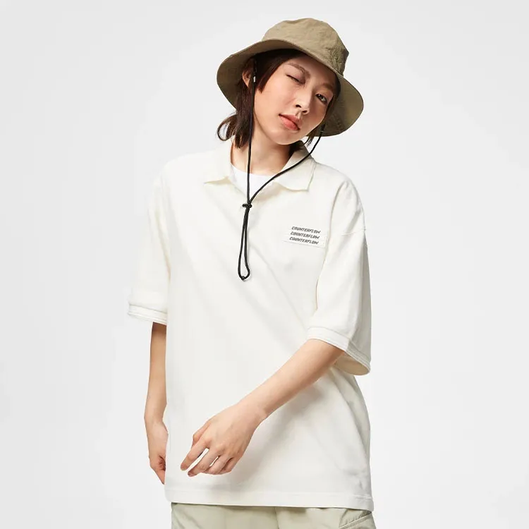 LINING CF Tracing Polo Shirts Unisex Ivory-4